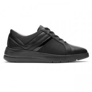 Women Rockport Total Motion Lillie Sneakers Black | 4370-ZSFIB