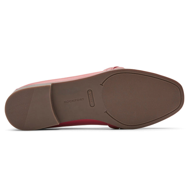 Women Rockport Susana Woven Chain Slip Ons Red | 0182-WHDGE